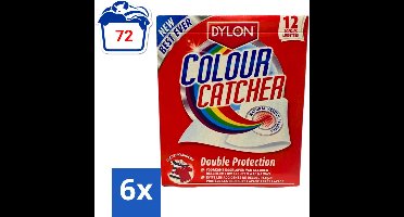 Dylon - Colour Catcher - Voorkomt doorloop van Kleuren - 12 Doekjes - Voordeelverpakking - 6 stuks