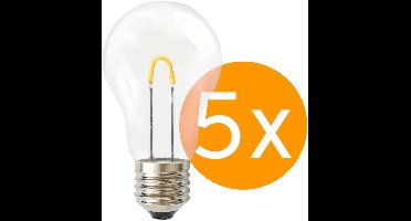 5 stuks | Ledmaxx LED Peer 1W 65lm 2400K helder Niet-Dimbaar | E27 | Extra Warm Wit | 1 watt | 25.000 Branduren