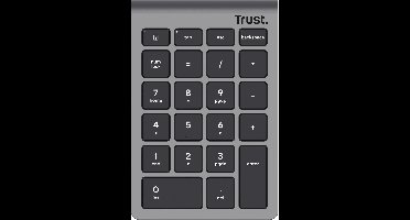 Trust XALAS – Draadloos Numeriek Toestenblok– Efficiënte cijferinvoer – Grijs