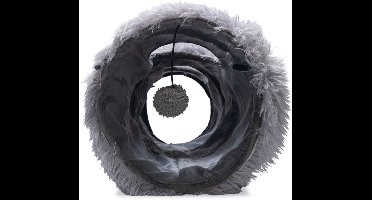 Beeztees Kitten Nona - Kattentunnel - Grijs - 90x25x25 cm