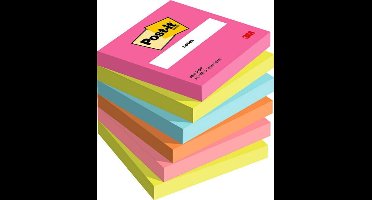 3M 654-6-POP zelfklevend notitiepapier Vierkant Meerkleurig 100 vel Zelfplakkend