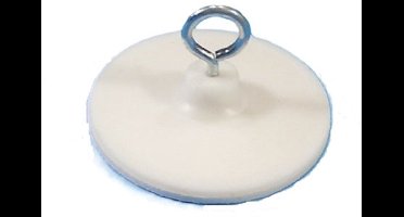 Kleefhaak wit metaal 38mm rond 50 stuks - 4 stuks