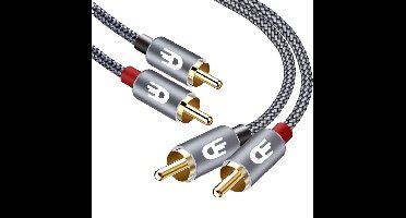 Drivv. Premium Tulp Stereo Audio Kabel - 2RCA naar 2RCA - Tulp Kabel - 3 meter