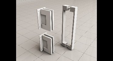 Sanifun Scharnierset met deurgreep Lego mat wit