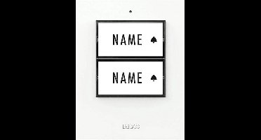 m-e modern-electronics 41357 Zender voor Draadloze deurbel Verlicht, Met naambord