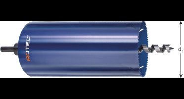Rotec Dakdoorvoerboor 110x300mm 4-6tpi incl.boor +6kt adapter
