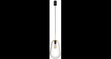 Lyora Glazen hanglamp Pear Medium Ø 22cm goud met helder glas - 8672