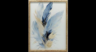 Lijst Wandposter Elegantie Van Veren Donkerbruin 30X40 Cm