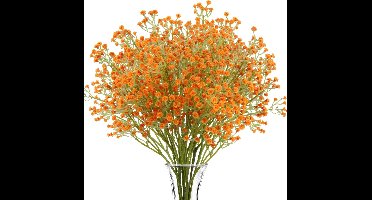 Boraboi ® Kunstmatige Sluierkruid Bloemen voor Bruiloften en Interieurdecoratie - Realistische Oranje Bloemstukken