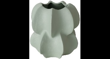 Boltze - Vaas - Decoratievaas - Porselein - Groen - Handgemaakt - 21x19cm