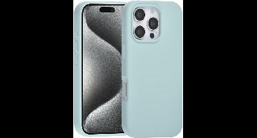 TUNIQ - iPhone 16 Pro - Backcase - Premium Liquid - silicone - Licht Blauw