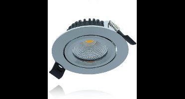 LED inbouwspot - chroom - 5W - warm wit 3000K - IP44 geschikt voor vochtige ruimtes