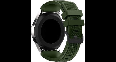 New Age Devi - Siliconen bandje geschikt voor Samsung Galaxy Watch - 45mm 46mm - legergroen