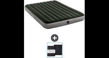 Intex Luchtbed - 2-Persoons - 152 x 203 x 25 cm - Groen - Inclusief en Hoeslaken