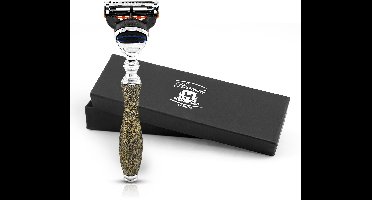 Haryali London 5 Edge Scheermes voor Heren - Metallic Damesscheermes & Herenscheermes - Lichaams- & Gezichtsscheermes - Herbruikbaar Scheermes - Antiek Goud