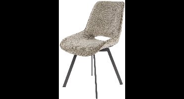 Giga Meubel Eetkamerstoel Swivel Rich - Champagne Stof - Set van 4