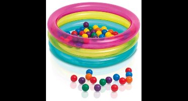 Opblaasbare box met ballen 86 x 25 cm INTEX 48674