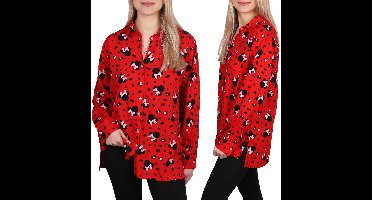 Minnie Mouse DISNEY Rood damesshirt met lange mouwen 100% VISCOSE