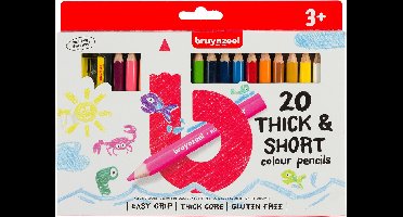 Kleurpotloden Bruynzeel Kids Kortjakje blister à 20 stuks assorti | 6 stuks
