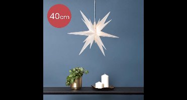 Witte hangende sterrenlamp met LED verlichting - 40cm