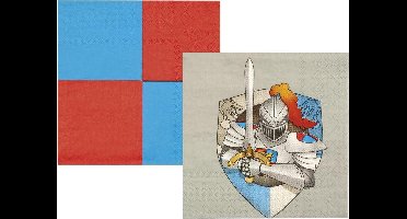 Set 12 Servetten Knights & Dragons (25 x 25cm)