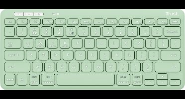 Trust Lyra - Draadloos Toetsenbord - Multi connect - Oplaadbaar - Qwerty US - Groen