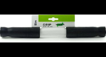 Widek Slim Style fiets handvatten - comfortabel rubber - 120 mm - zwart - set van 2