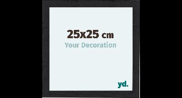 Your Decoration - Fotolijst 25x25 cm - MDF - Zwart Houtnerf - Como