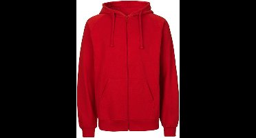 Fairtrade Men's Zip Hoodie met capuchon Red - M