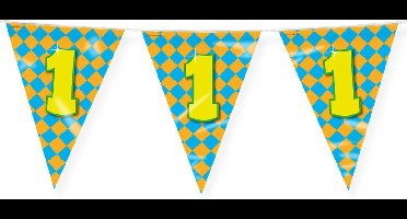 Paperdreams Slinger - verjaardag 1 jaar thema Vlaggetjes - feestversiering - 10m - dubbelzijdig