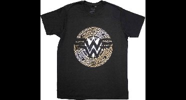 DC Comics Wonder Woman - Gold Circle Heren T-shirt - XL - Zwart