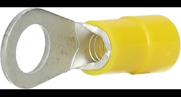 Cimco geïsoleerde ringkabelschoen recht geel 0,1-0,4mm2 - gat M3 per 100 stuks (180010)