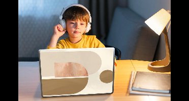 Laptop sticker - 10.1 inch - Kunst - Abstract - Roze - 25x18cm - Laptopstickers - Laptop skin - Cover