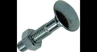 Mack Houtbout + moer verzinkt 30 st m6 x 30 mm