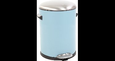EKO - Belle Deluxe pedaalemmer 3 liter - Steel Plastic - licht blauw, sandcoated - Prullenbak