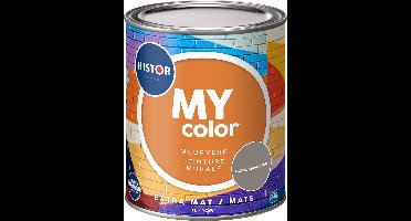 Histor MY Color Muurverf Extra Mat - Reinigbaar - Extra Dekkend - 2.5L - Cool Charcoal - Grijs