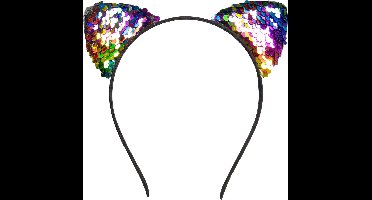 Folat - Pride - Tiara Kat Omkeerbare Pailletten Meerkleurig