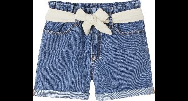 Vertbaudet Denim meisjesshort in 'paperbag'-stijl