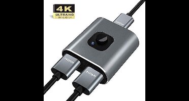 New Age Devi - HDMI Splitter -Schakel eenvoudig tussen 1 in 2 uit of 2 in 1 uit met de handmatige HDMI-hub