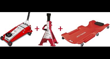 Set hydraulische krik, garagestand en montageligbed MW Tools CATM300D SET4