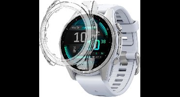 Hoesje voor Garmin Fenix 8 (43mm) - Harde beschermhoes transparant scherm gehard glas