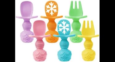 Zachte Siliconen Baby Voeding Lepels Set