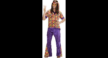 Hippie pak bloemen motief man