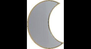 Out of the blue Wandspiegel Halve Maan - metalen frame - goud - 25 x 11 cm - badkamer/toilet/gang