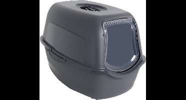 Bailey Kattenbak gesloten - 56x40x39 cm - Kattenbak met kap en deurtje - Kattentoilet - antraciet