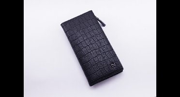 Solido Luxe Herenportemonnee van Echt Leer met Krokodillenprint – Stijlvol en Compact Ontwerp met Ruimte voor Kaarten, Bankbiljetten en Essentiële Spullen