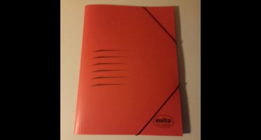 Multo Elastomap Rood Karton Met Elastieken FSC 5 Stuks