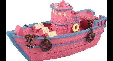 Aquarium Ropa scheepswrak - Roze - 12 x 5 x 6 cm