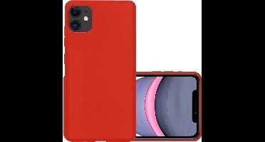Hoesje - Geschikt voor Apple iPhone 12 - Sterk & Shockproof - Hoes Cover - Siliconen Case - Rood