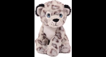 Pia Soft Toys Knuffeldier Sneeuwluipaard - zachte pluche stof - lichtgrijs - kwaliteit knuffels - 20 cm